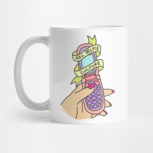 Kill Selfie Culture Phone Emoji Tumblr 90s grunge Hipster Pastel Print Mug